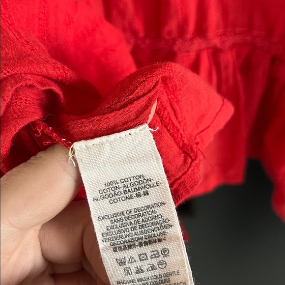 Free People Red Boho Blouse - Picture 2 of 7